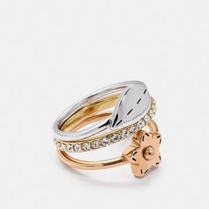 Coach 	WILDFLOWER BOUQUET RING SET